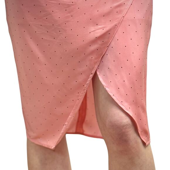 Women's BCB Generation Pink w/ Black Polka Dot Dress - Size 0 ( XXS / XS ) - Picture 9 of 13